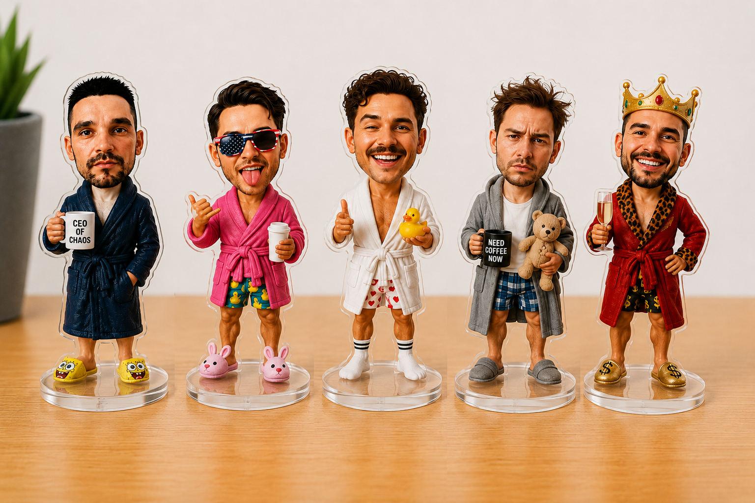 Personalised 2D Acrylic "Mini-Me" Bobblehead - 12cm Custom Photo Standee