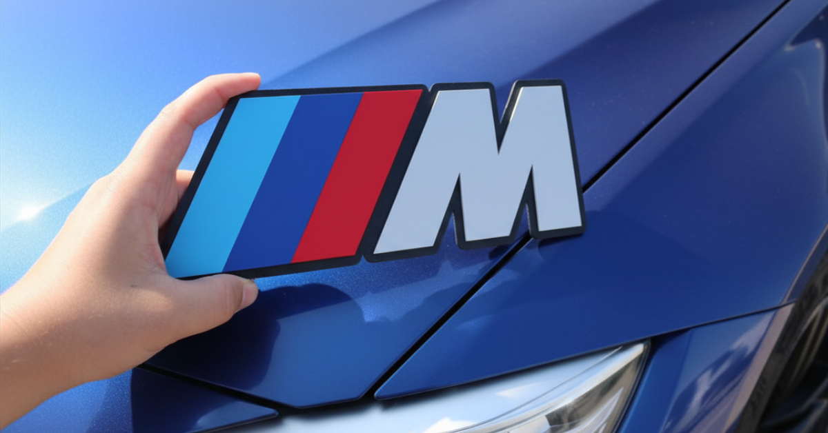 BMW M Power Logo Wooden Wall Art: Garage Decor