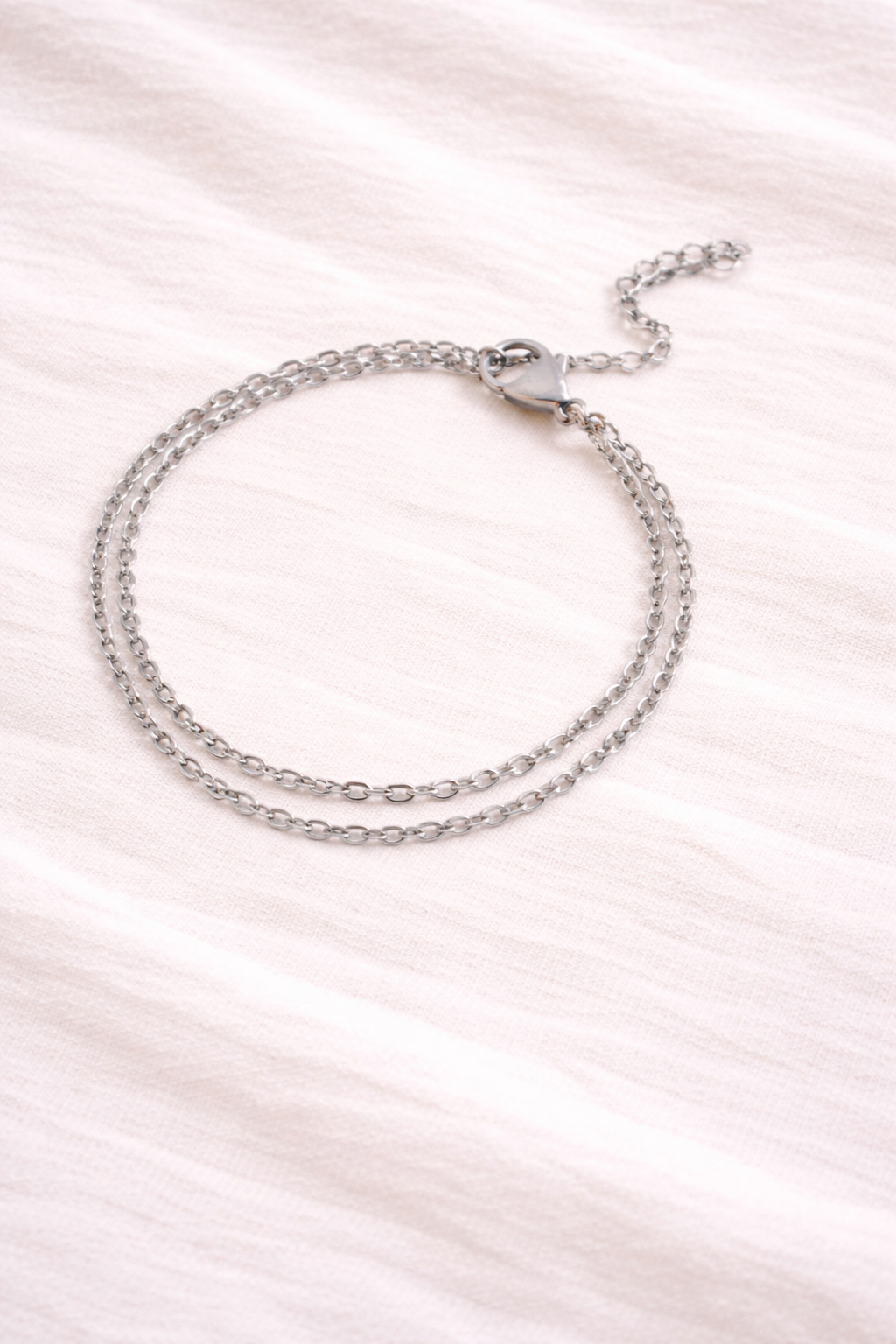 Double Chain Silver Bracelet