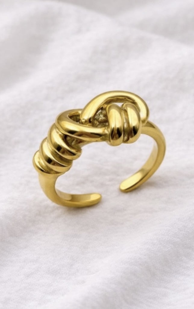 Gold Knot Open Ring