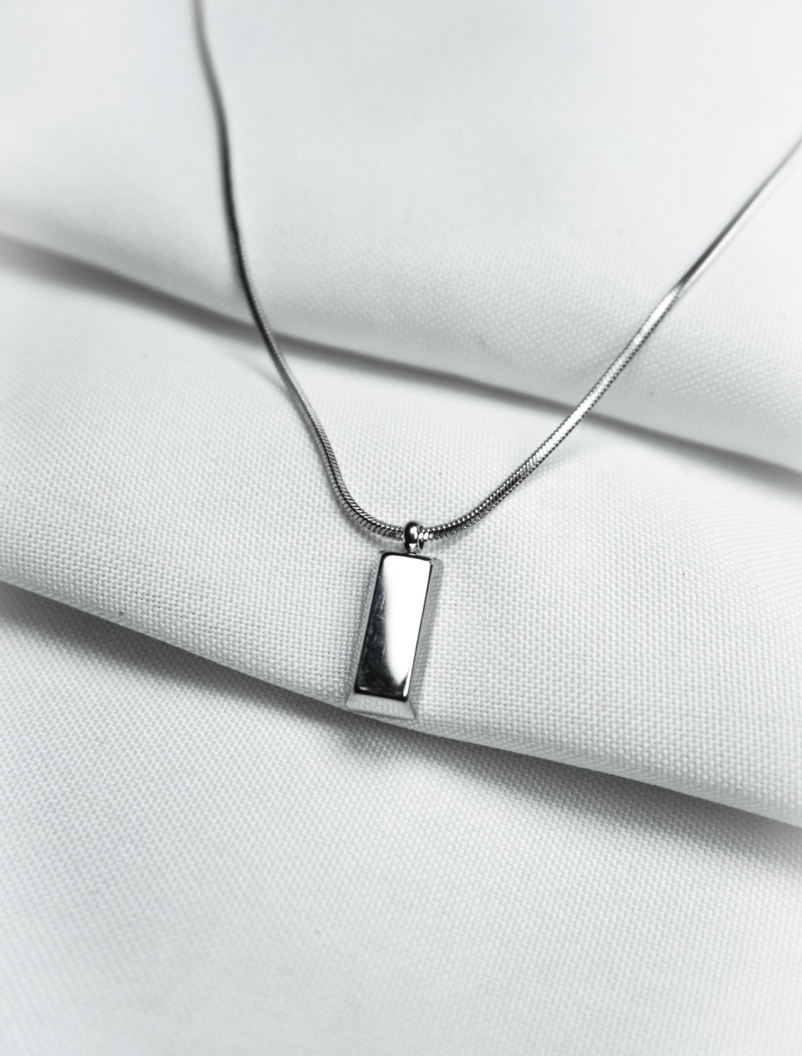 Minimalist Silver Bar Necklace