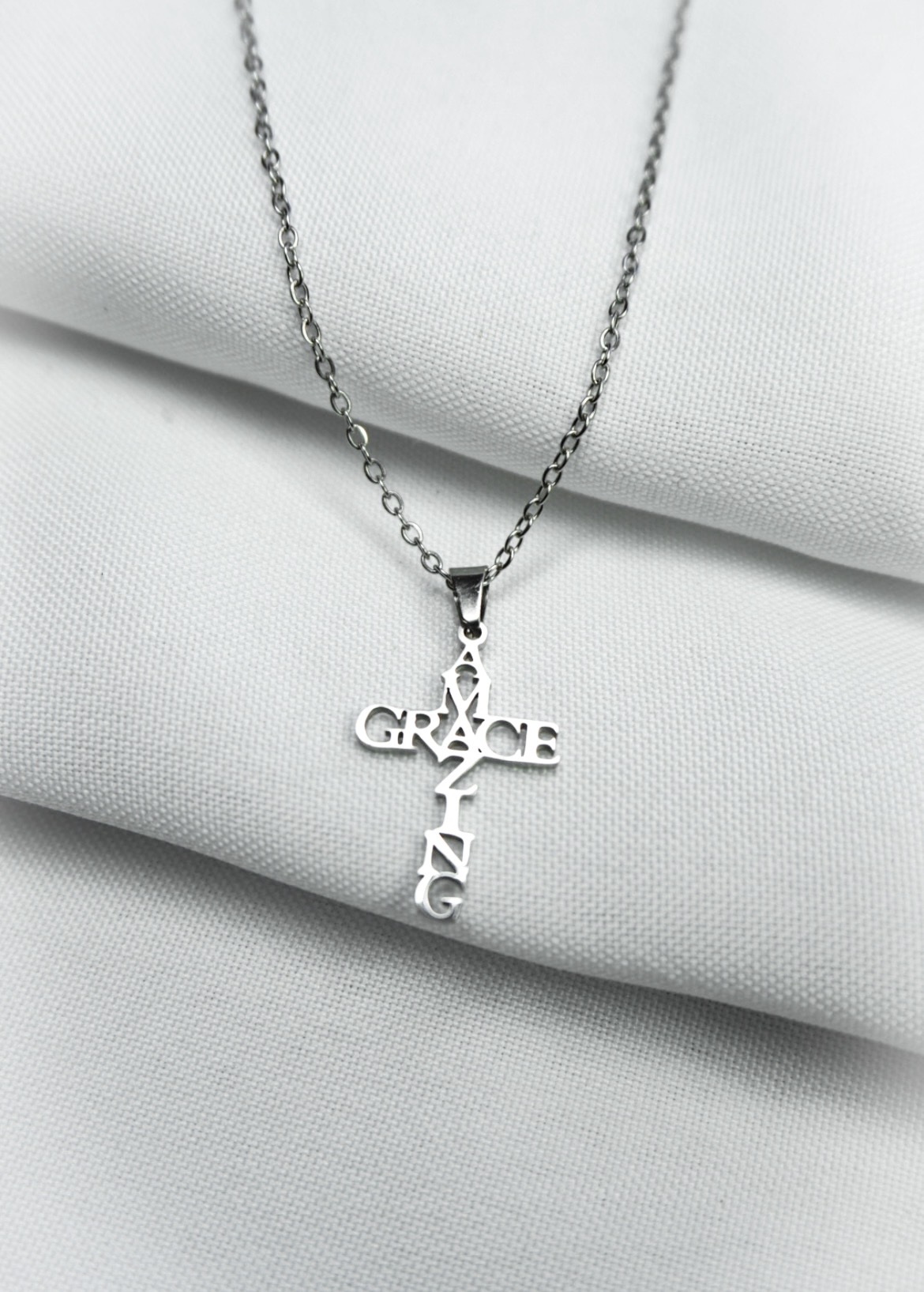 Amazing Grace Cross Necklace