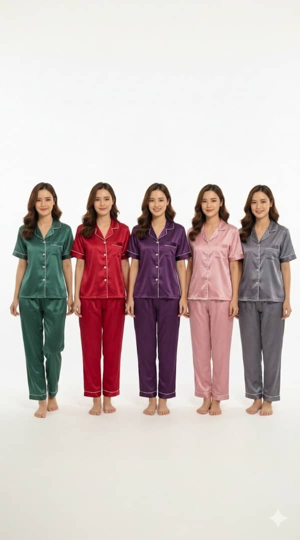 طقم بيجامة نسائي حرير