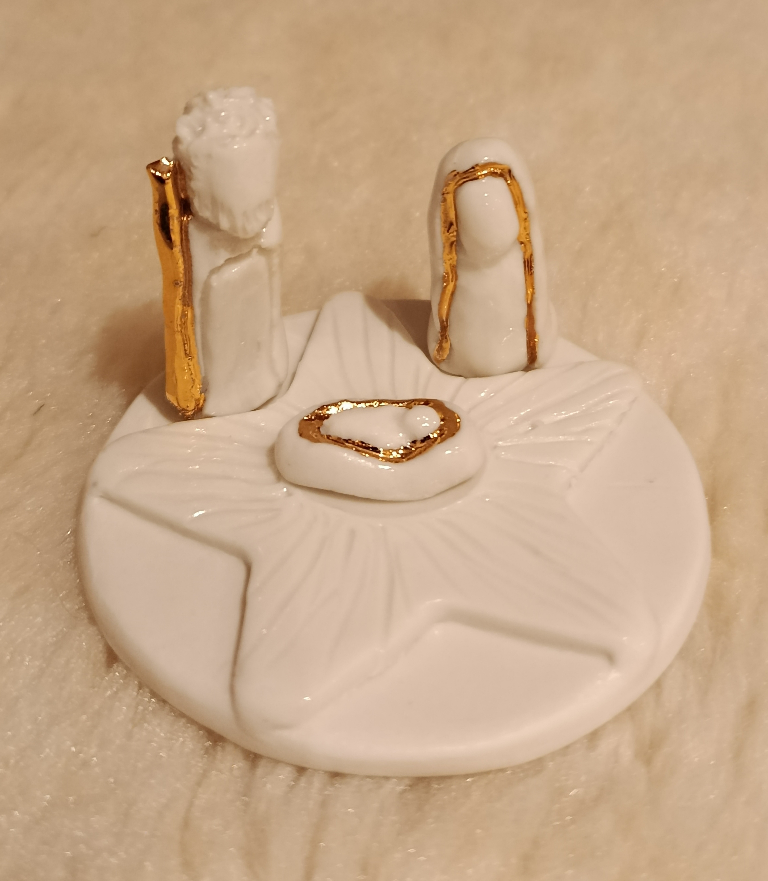 Crèche miniature en céramique