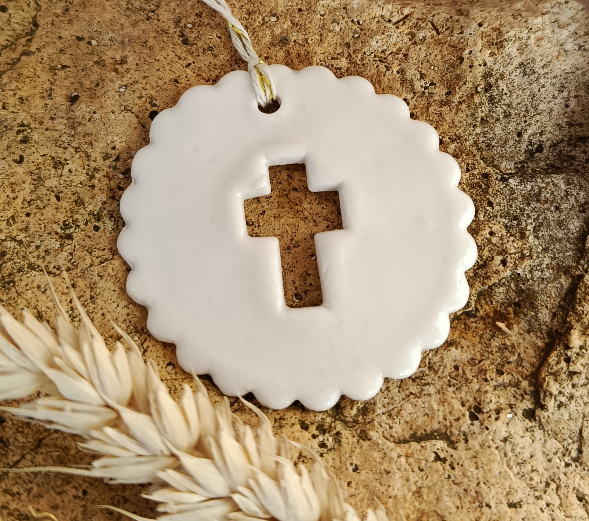 Médaillon Céramique Croix