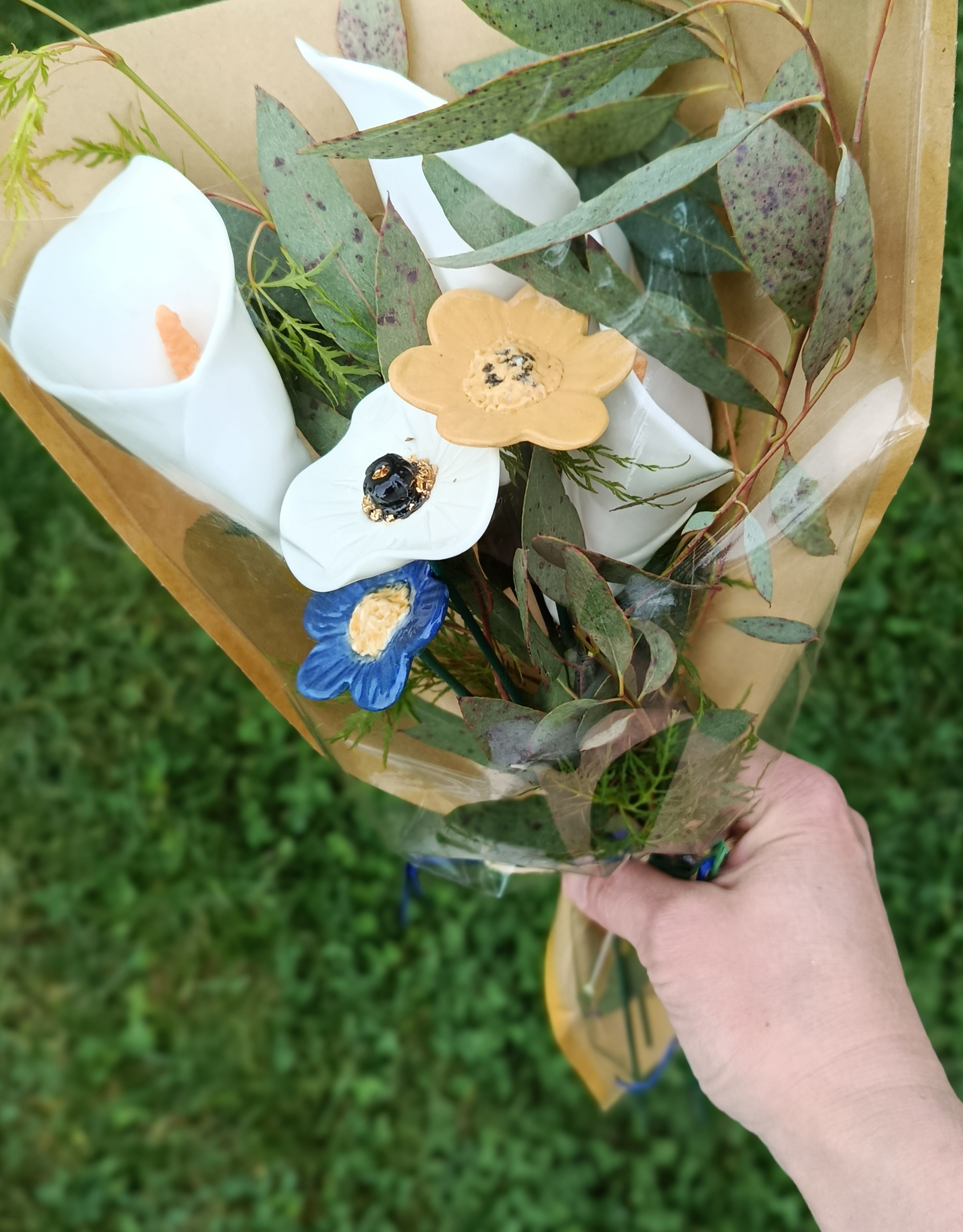 Petite anémone en porcelaine