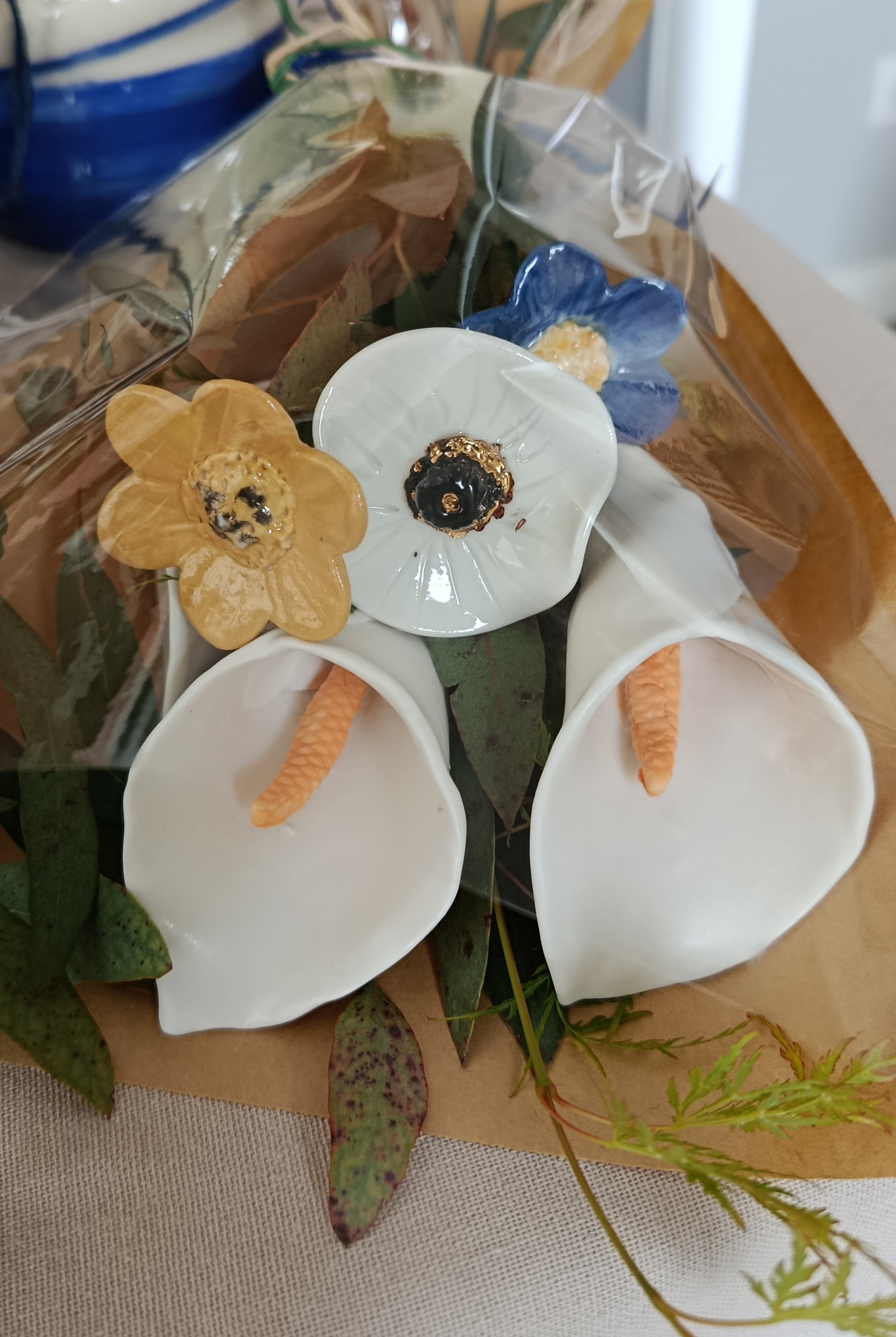 Petite anémone en porcelaine
