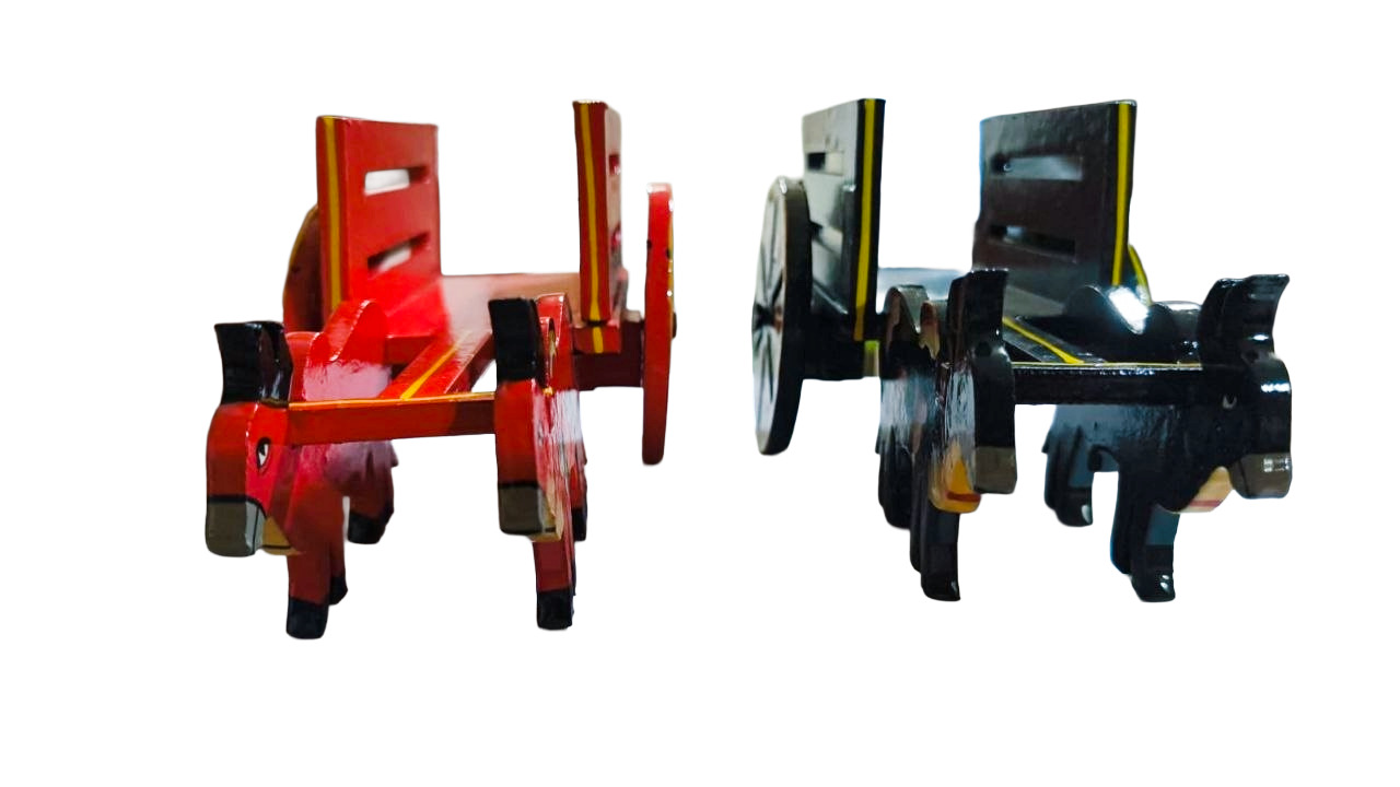 Wooden Bullock Cart Showpiece