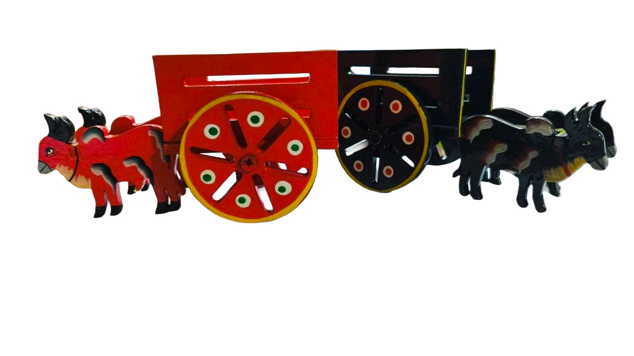 Wooden Bullock Cart Showpiece