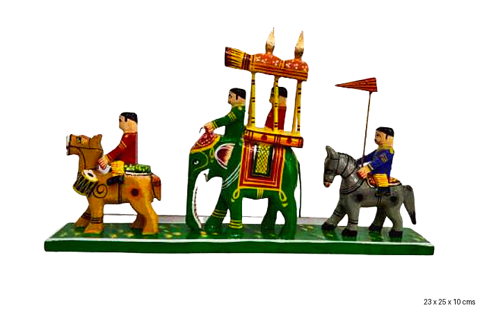 Handcrafted Wooden Barat Set