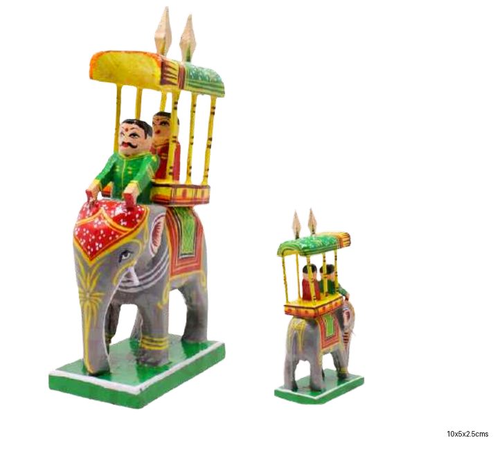 Wooden Elephant Decorative Showpiece