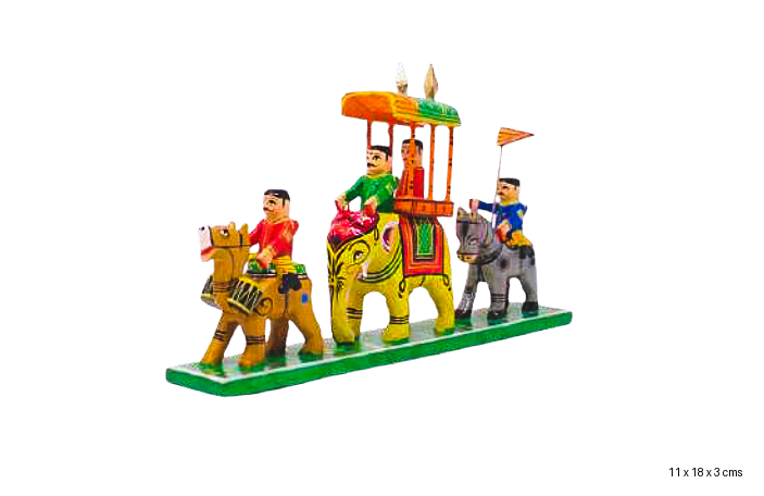 Handcrafted Wooden Barat Set