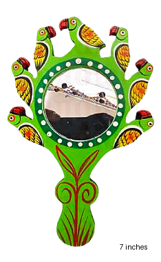 Hand-Painted Wooden Mirror