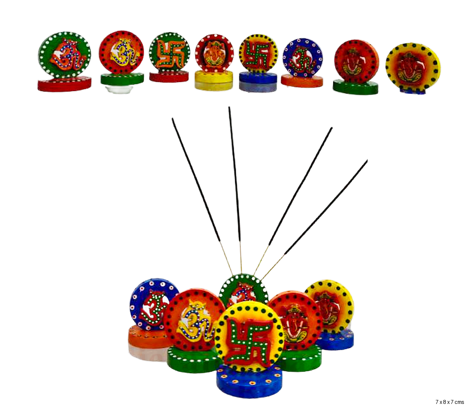 Hand Painted Wooden Agarbatti Stands