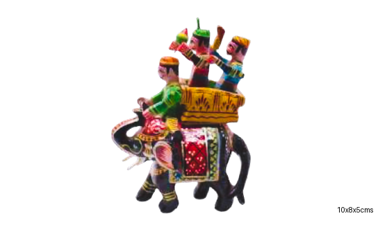 Hand-Painted Elephant Figurine