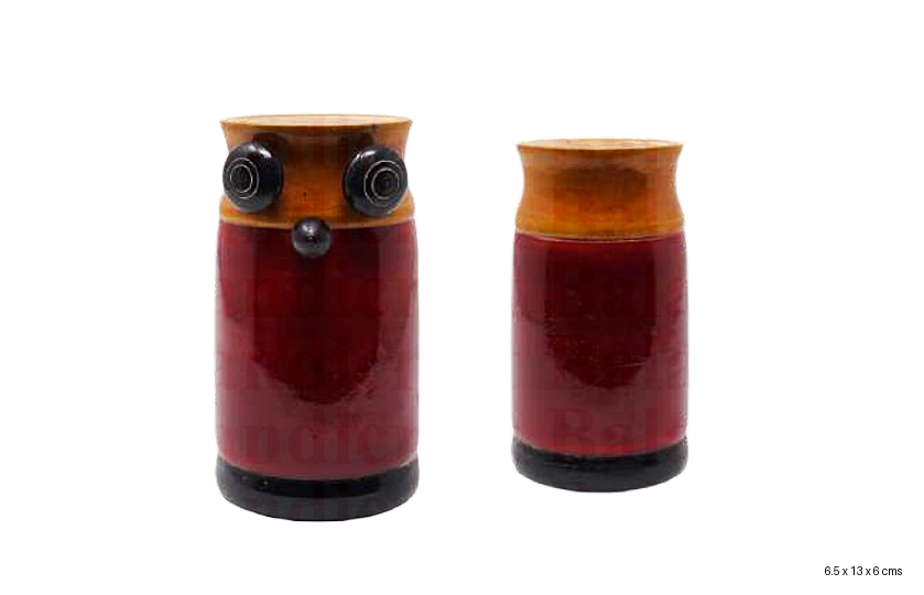 Wooden Owl-Shaped Pen Stand