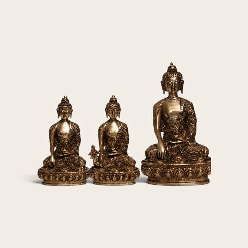 Brass Meditating Buddha Statue