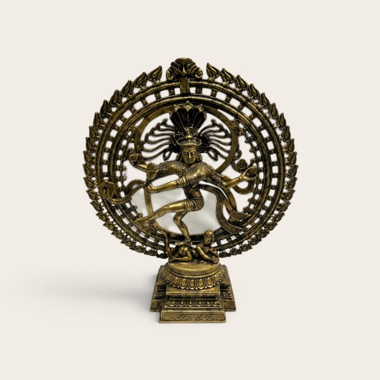 Brass Nataraj Statue with Antique Finish