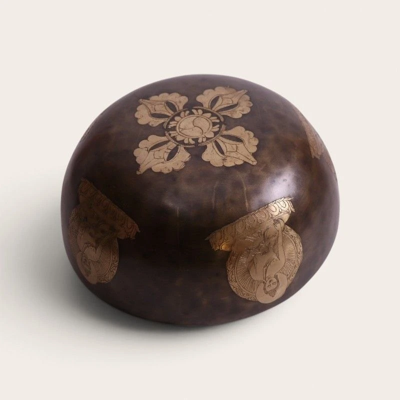 Large Hand-Carved Tibetan Singing Bowl