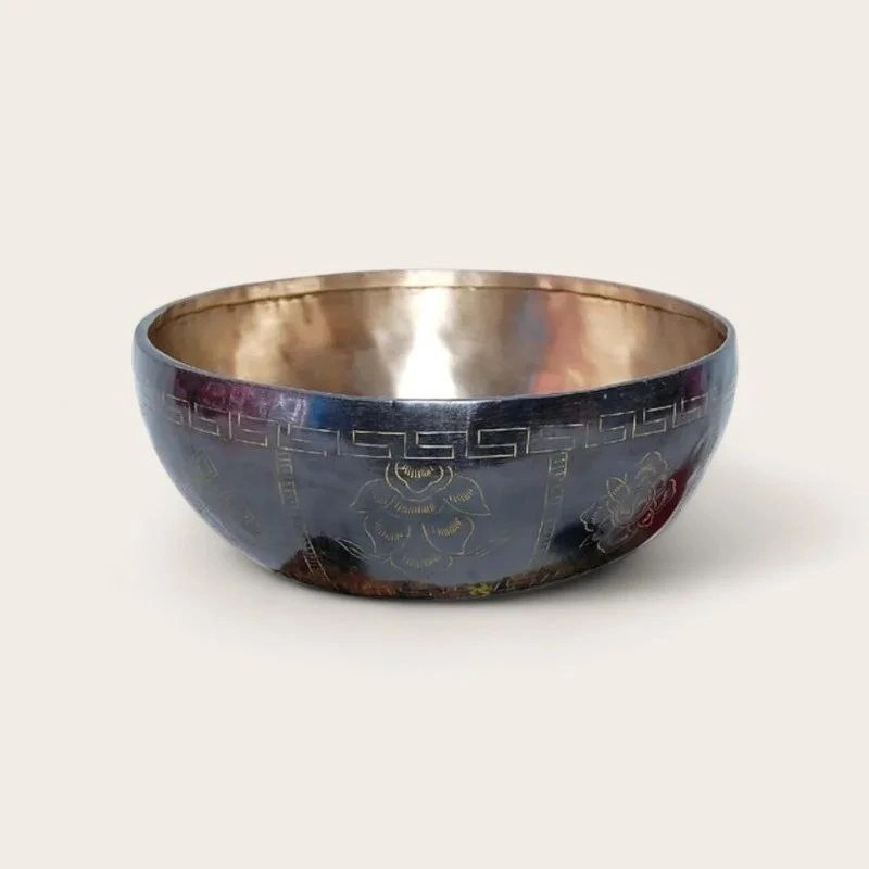 Engraved Antique Tibetan Singing Bowl