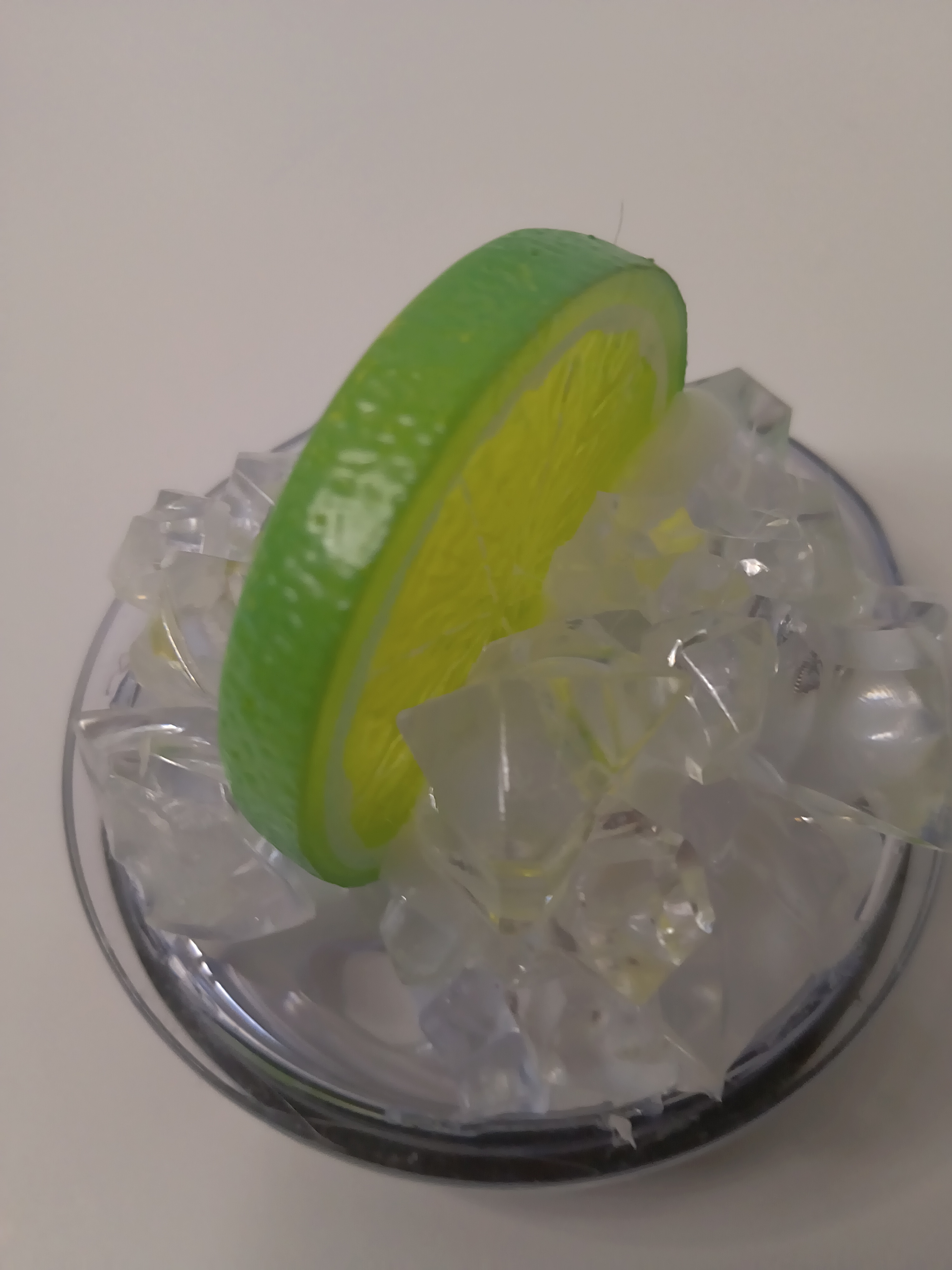 Fake Lime Slice with faux Ice Topper