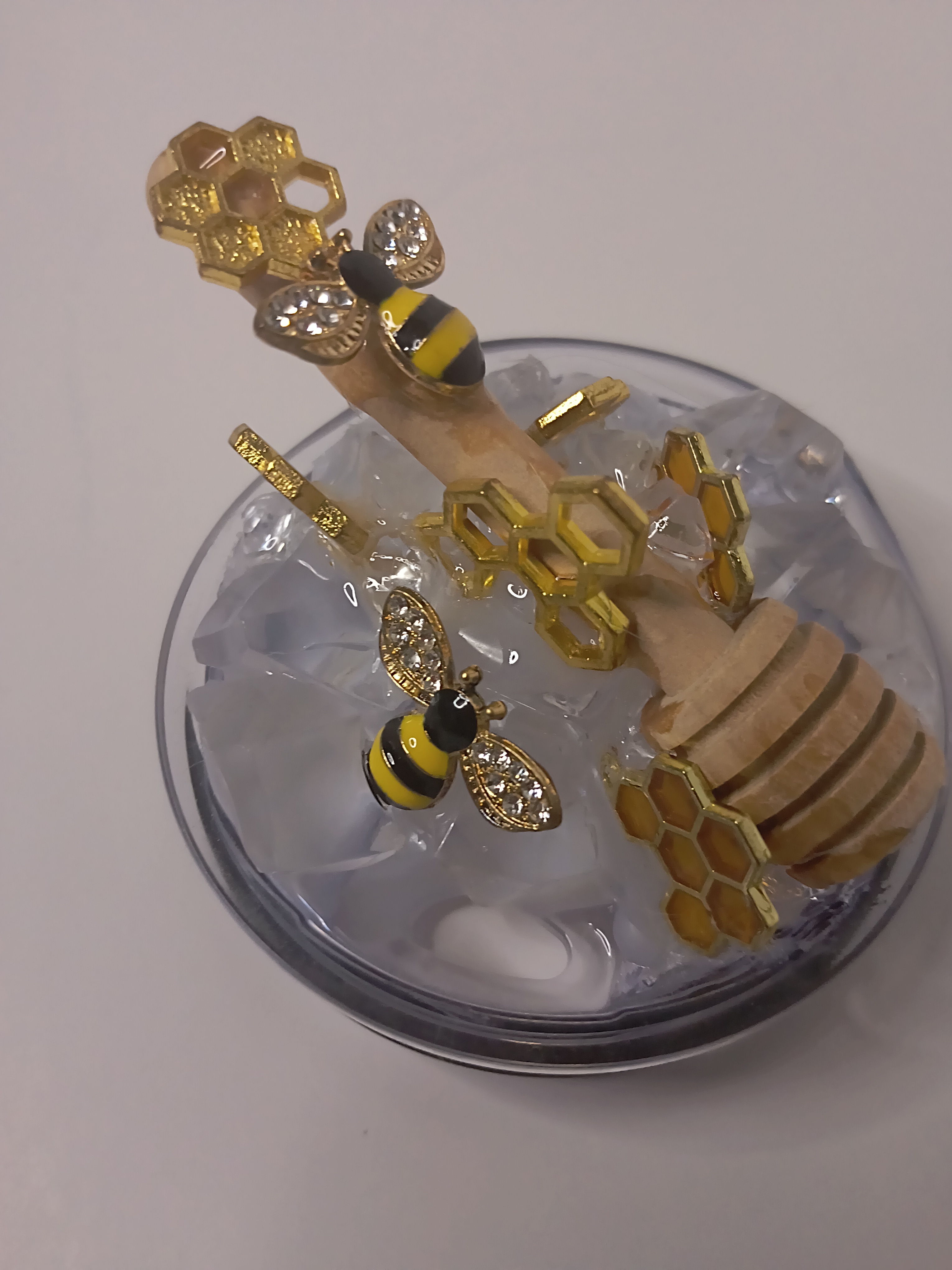 Bee-Themed Honey Dipper Tumbler topper