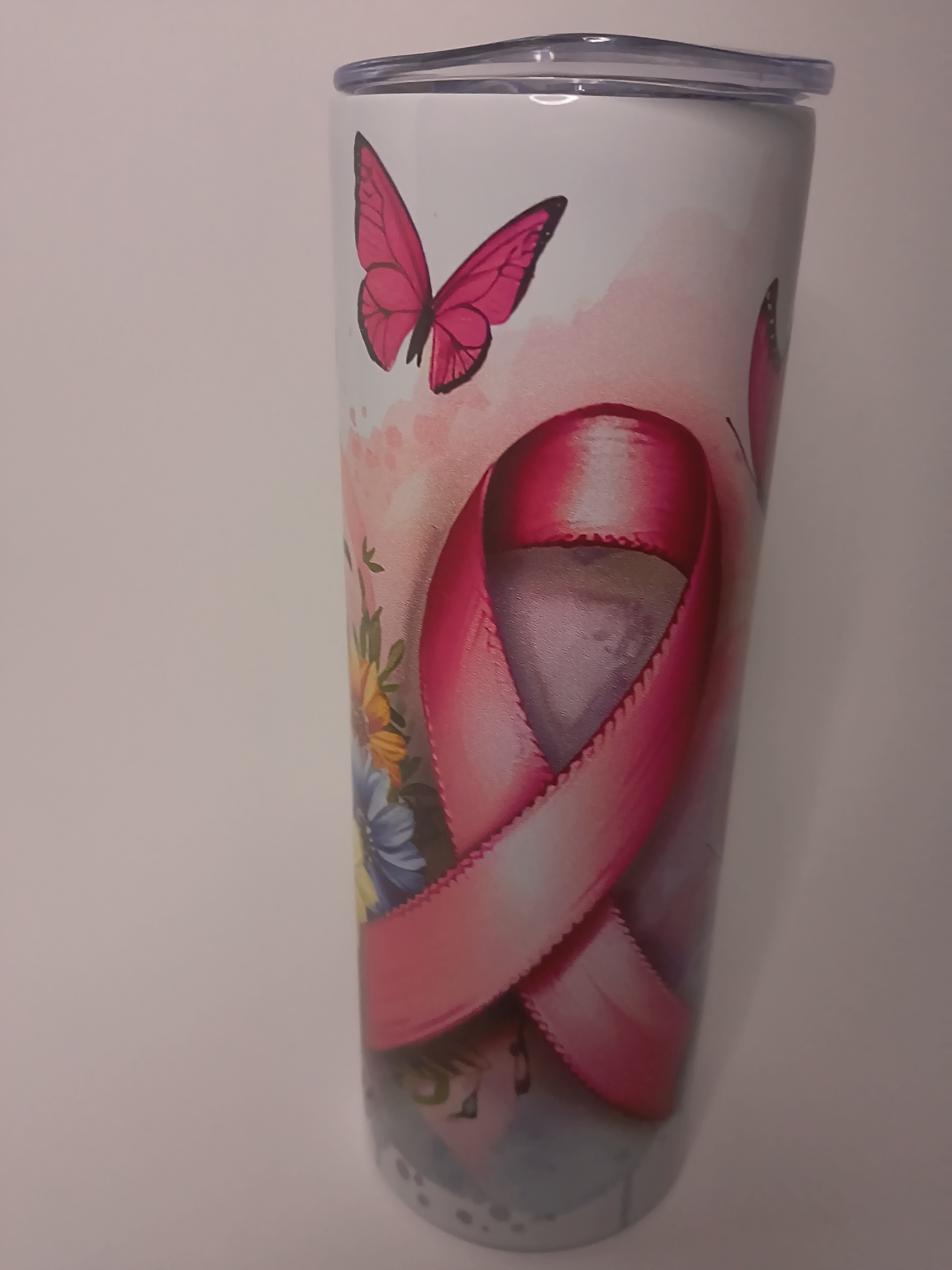 Cancer Ribbon Awareness Tumbler