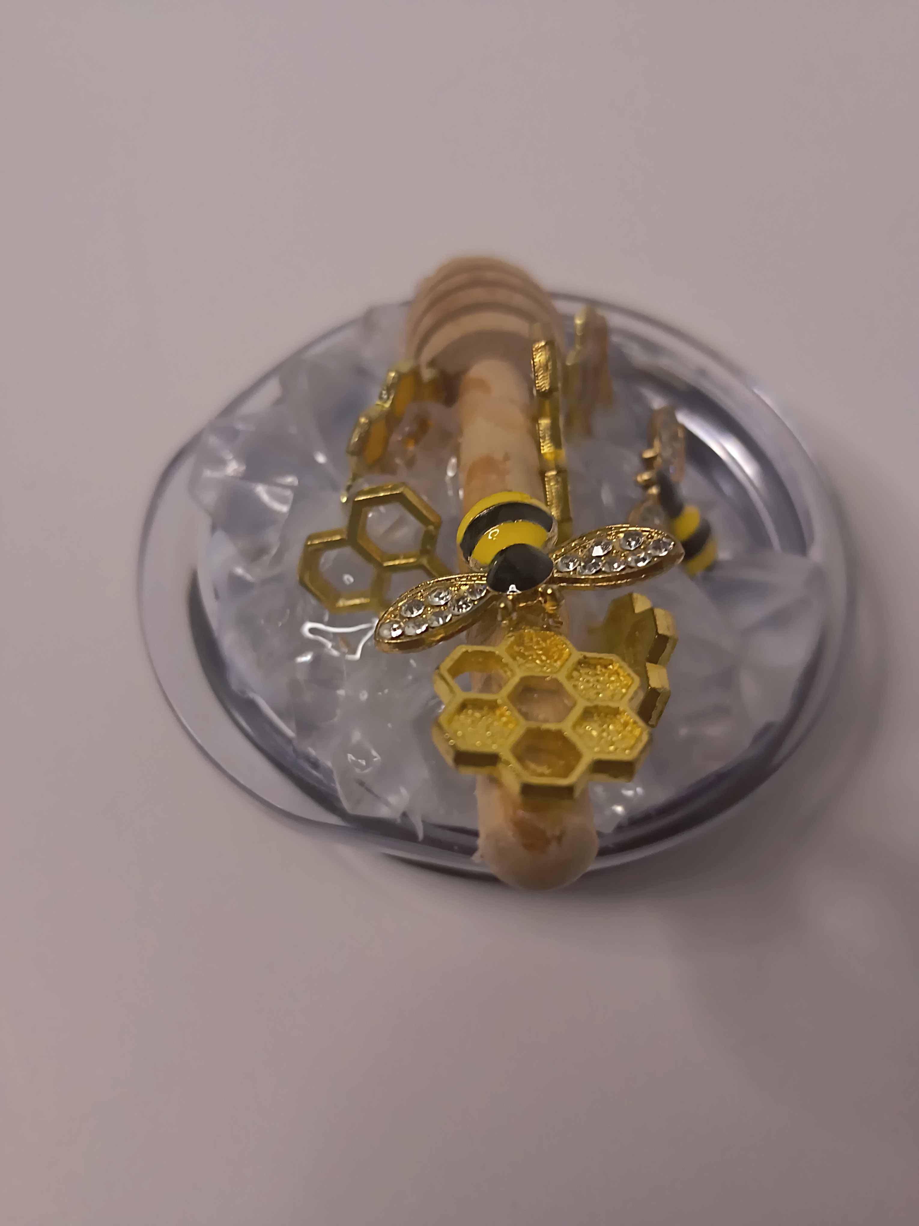 Bee-Themed Honey Dipper Tumbler topper