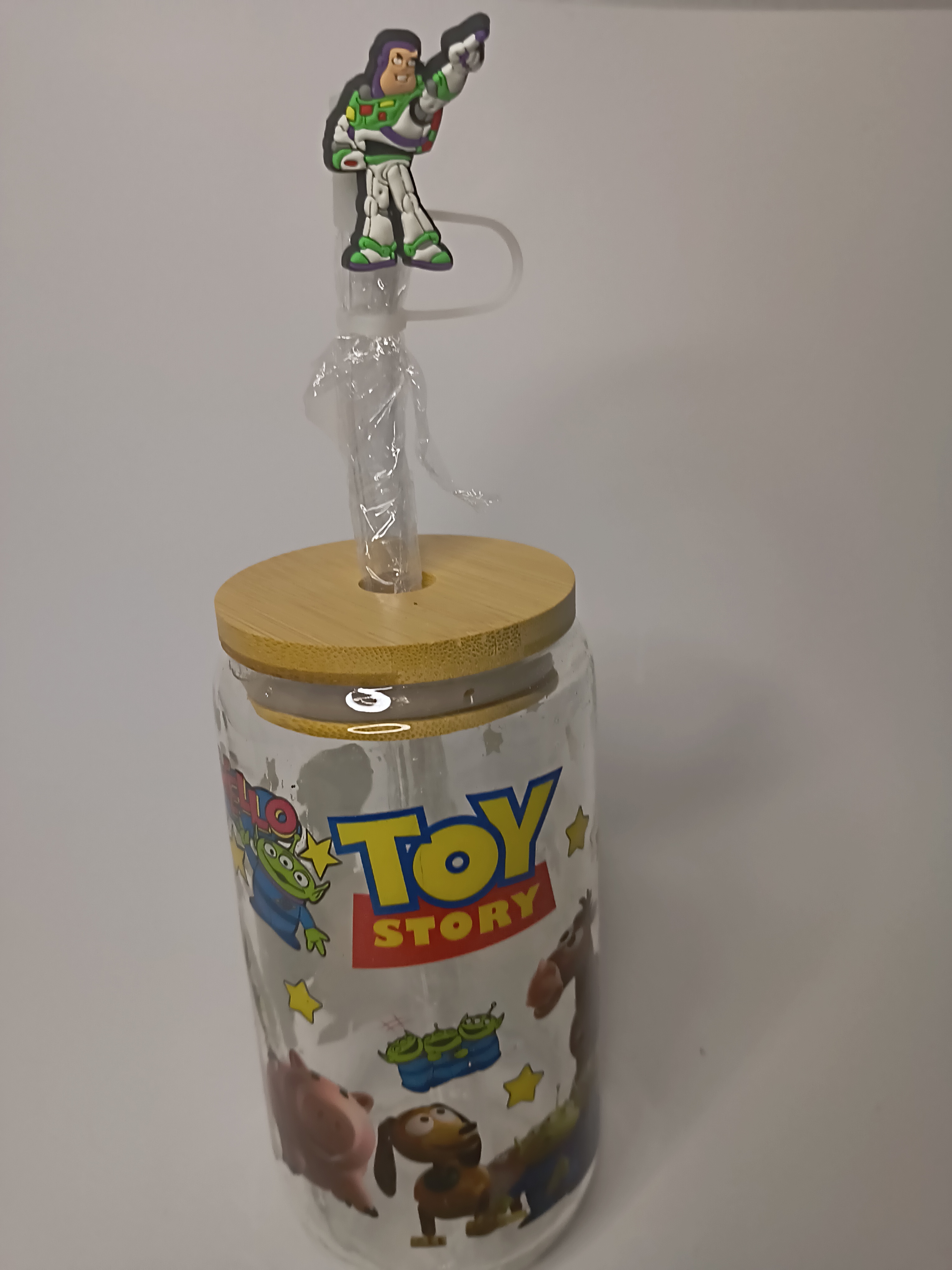 Toy Story Libbey Glass Jar with Straw