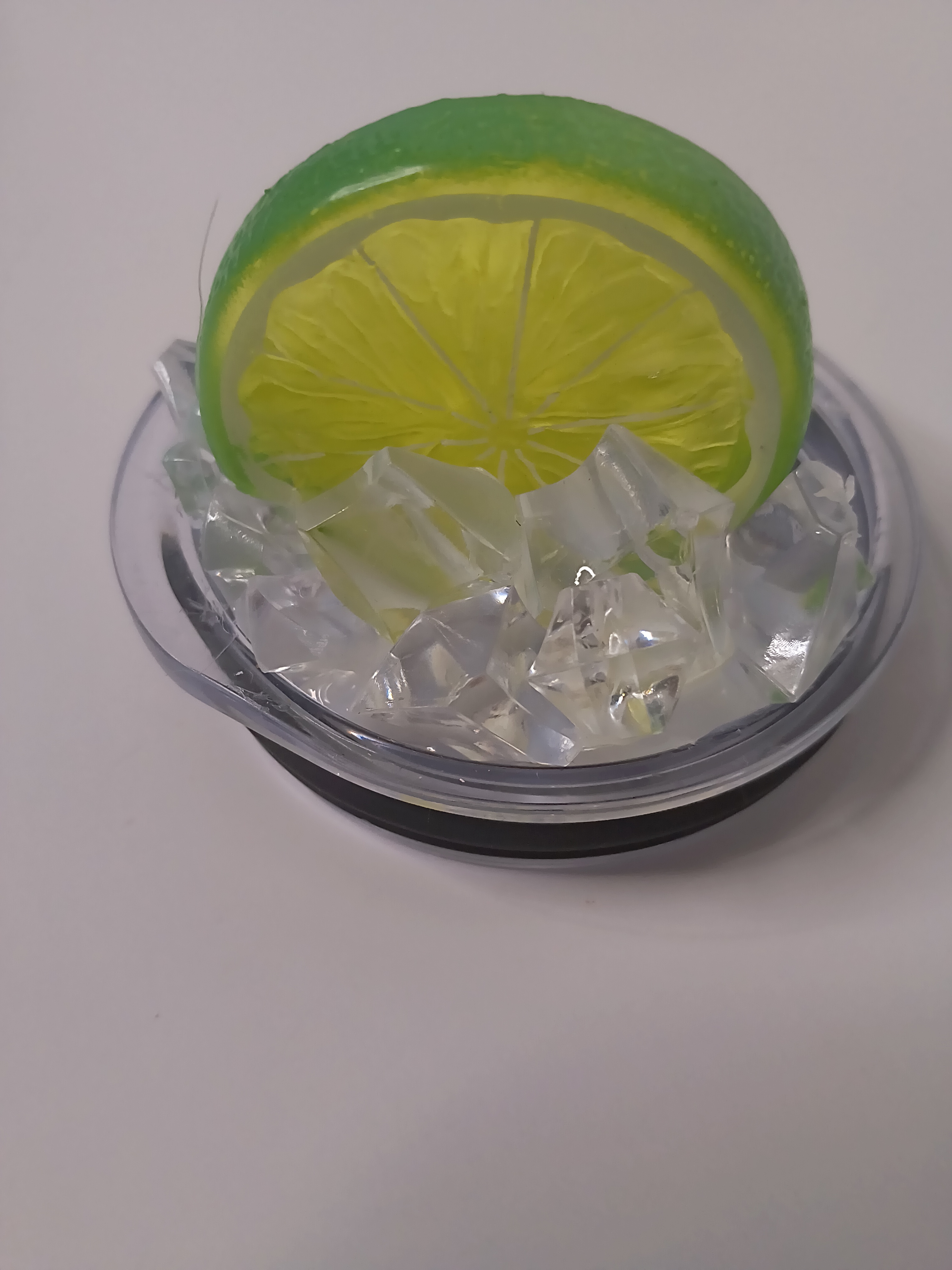 Fake Lime Slice with faux Ice Topper