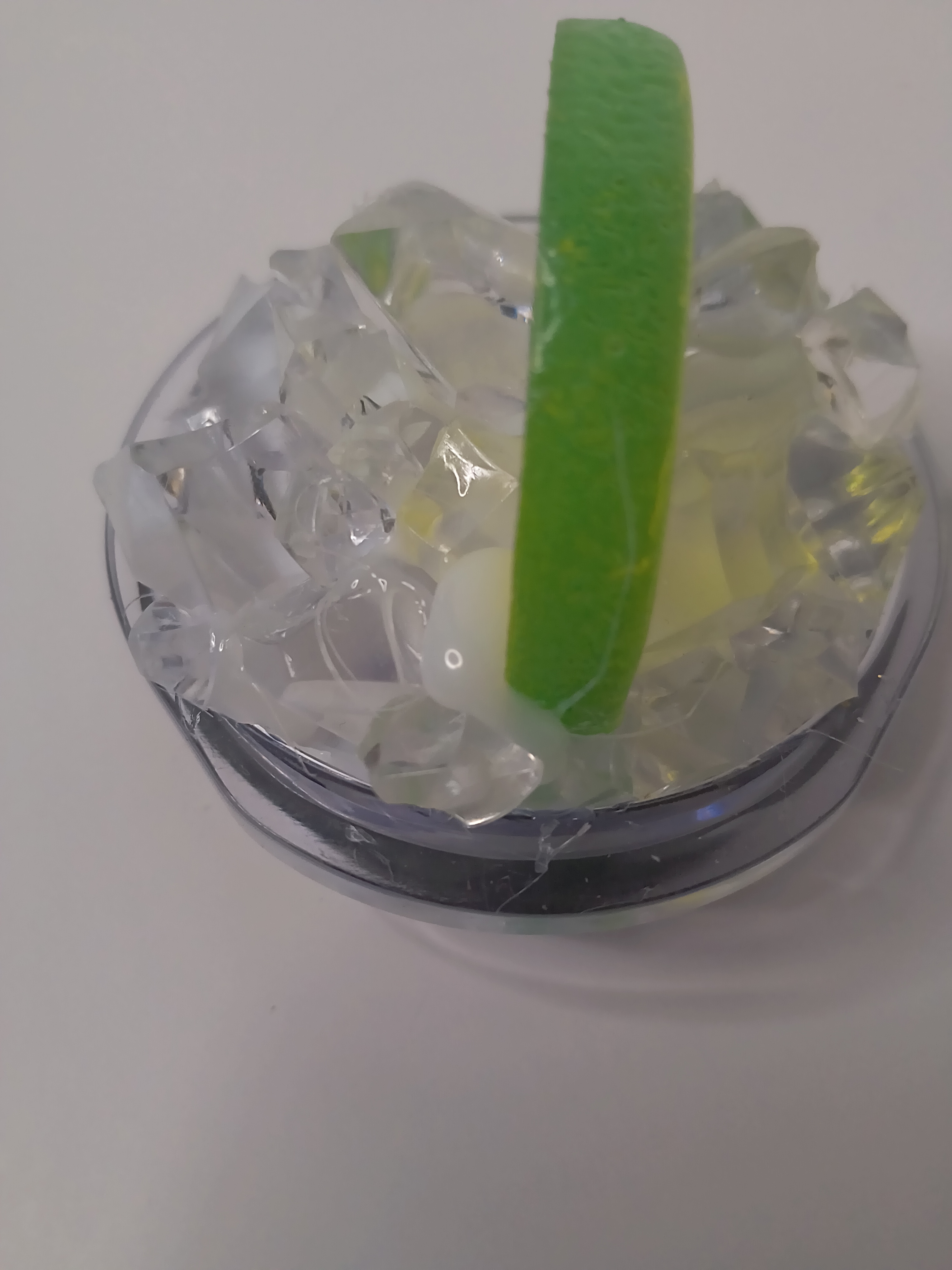 Fake Lime Slice with faux Ice Topper