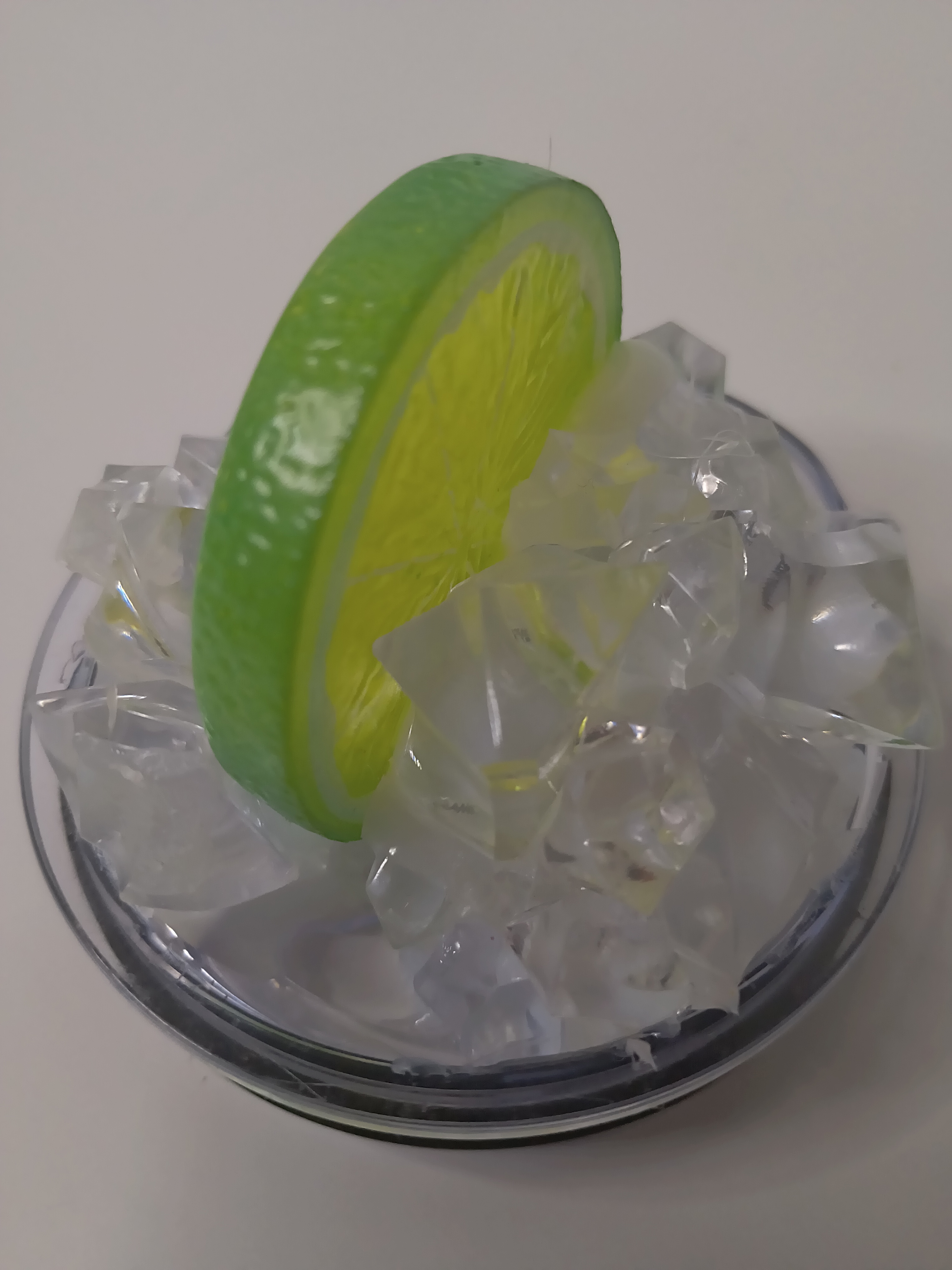 Fake Lime Slice with faux Ice Topper
