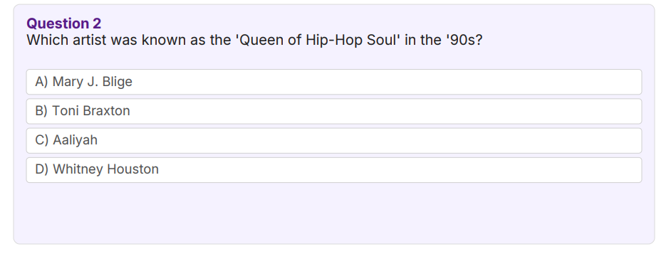 90's R&B Trivia