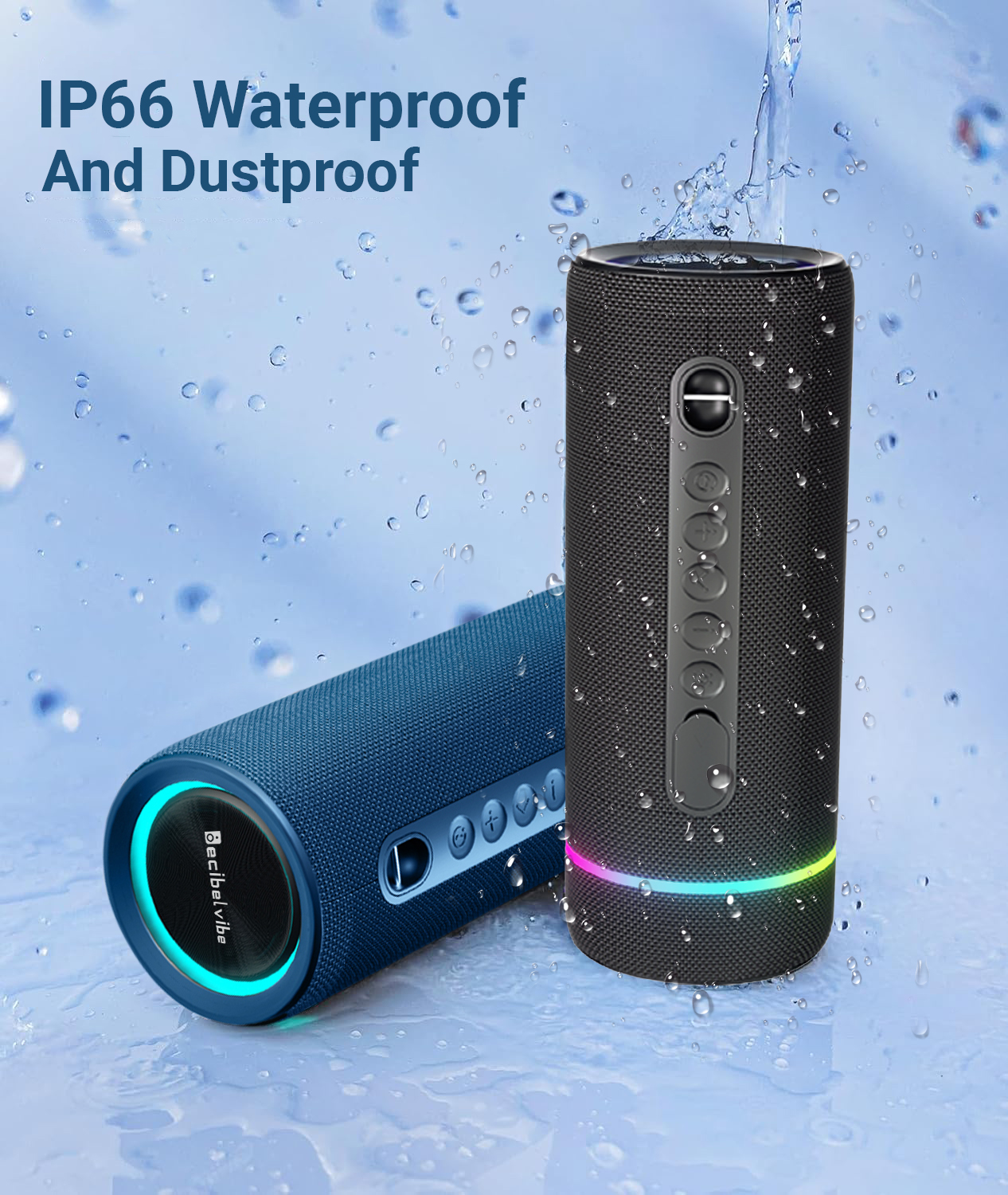 Decibelvibe Tnz Sleek 8 - Portable Bluetooth Speaker (Black)