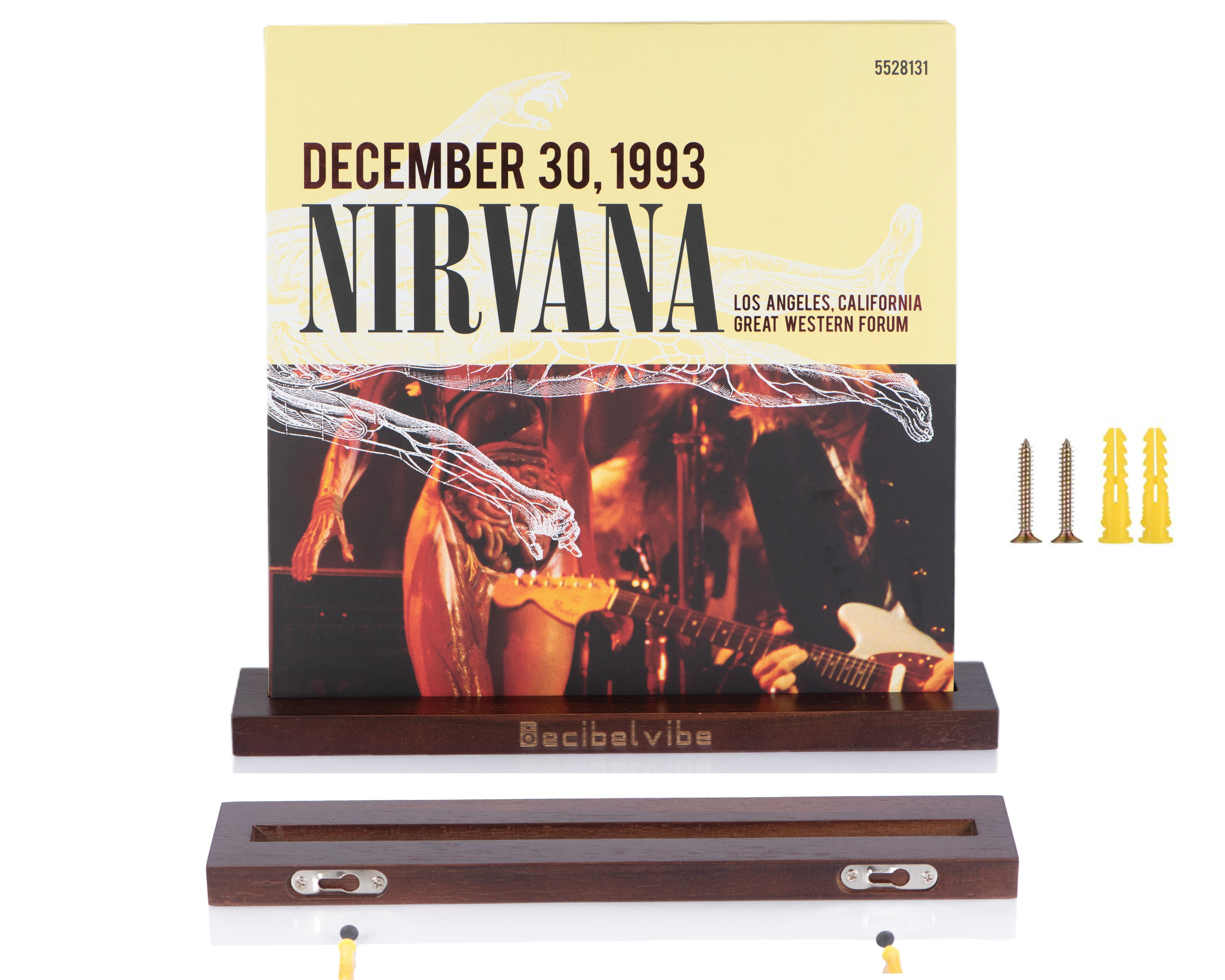 Decibelvibe Vinyl Record Shelf in Wood (Brown)