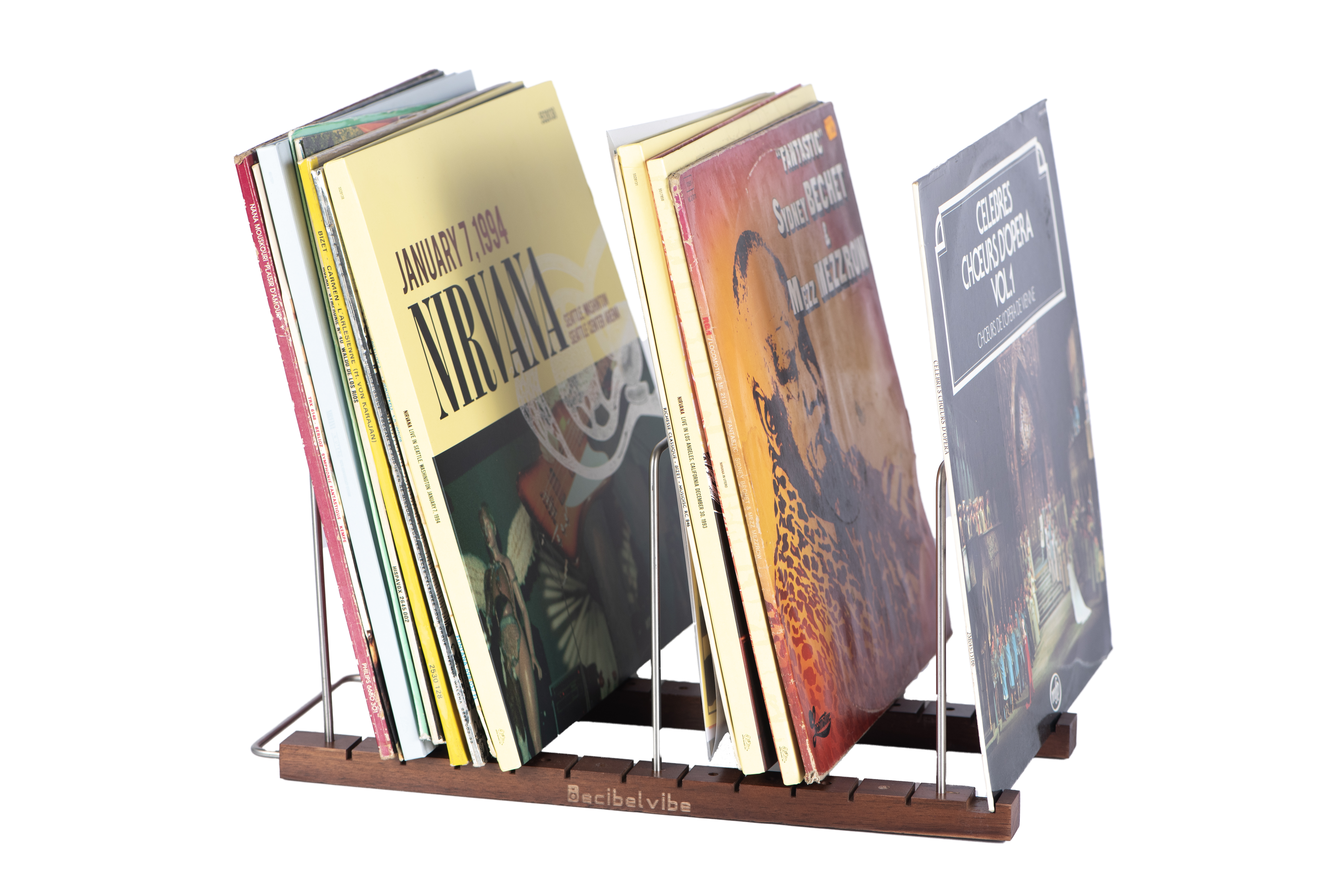 Decibelvibe Vinyl Record Storage and Player Stand