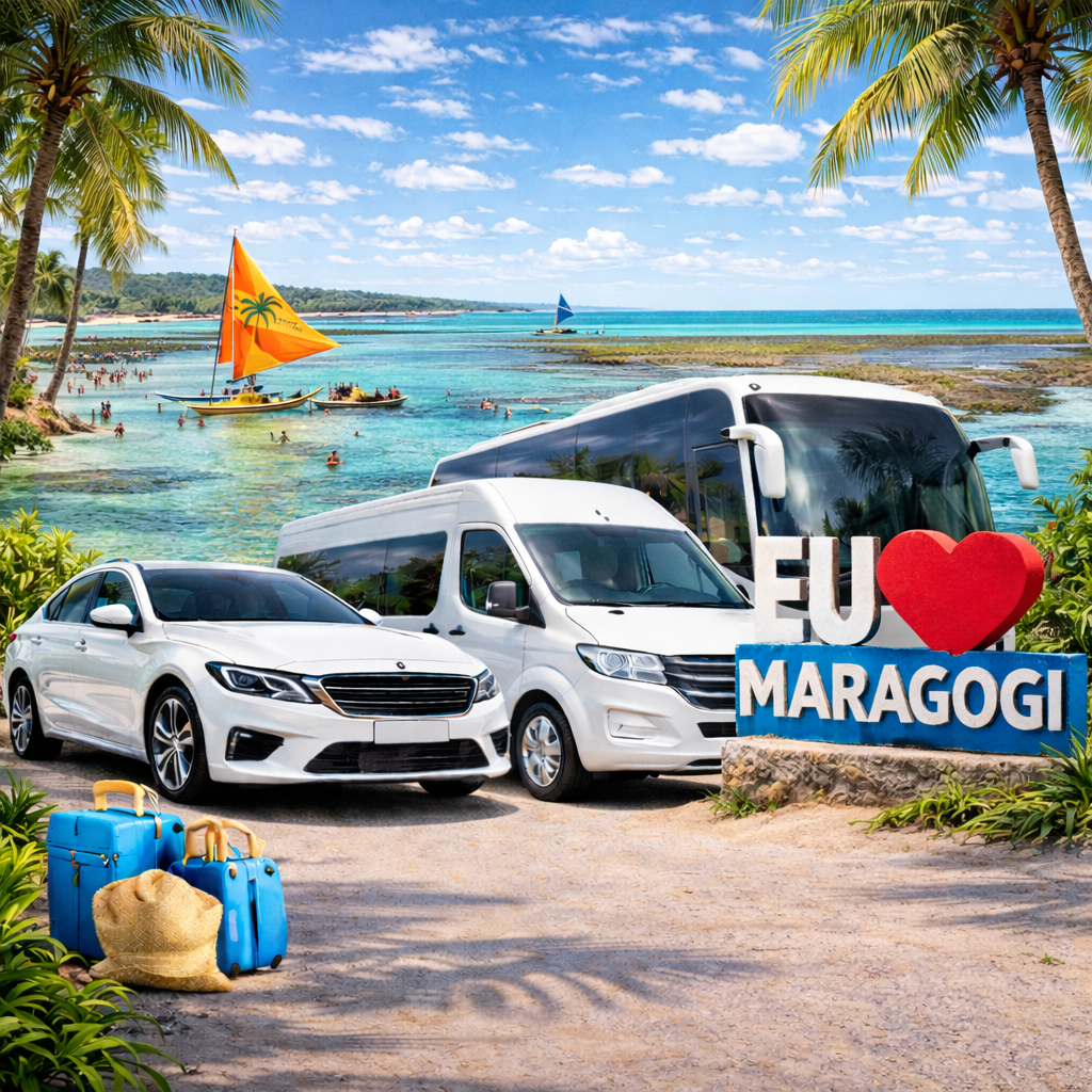 Transfer saindo de Maragogi