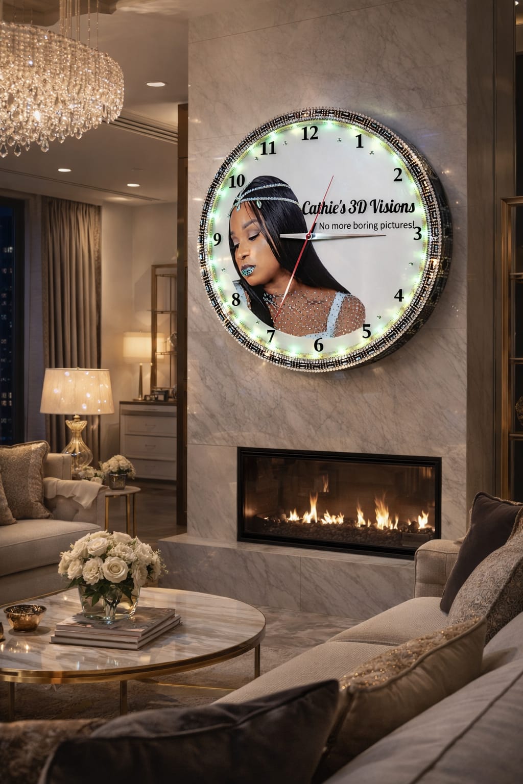 3D LED Photo Wall Clock