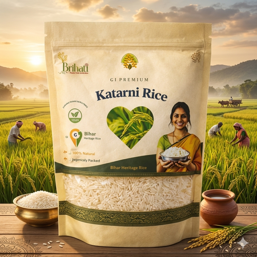 Brihati GI Premium Katarni Rice – Rare Aromatic Heritage Rice from Bihar