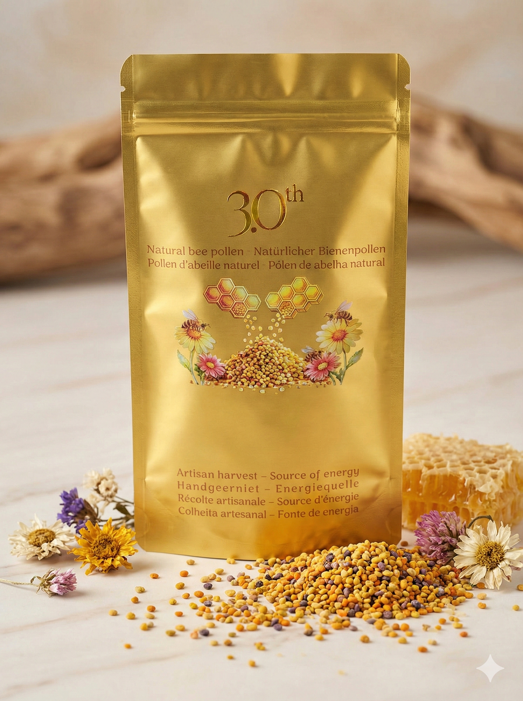 Pollen Multifloral d'Espagne – Format Éco-Recharge