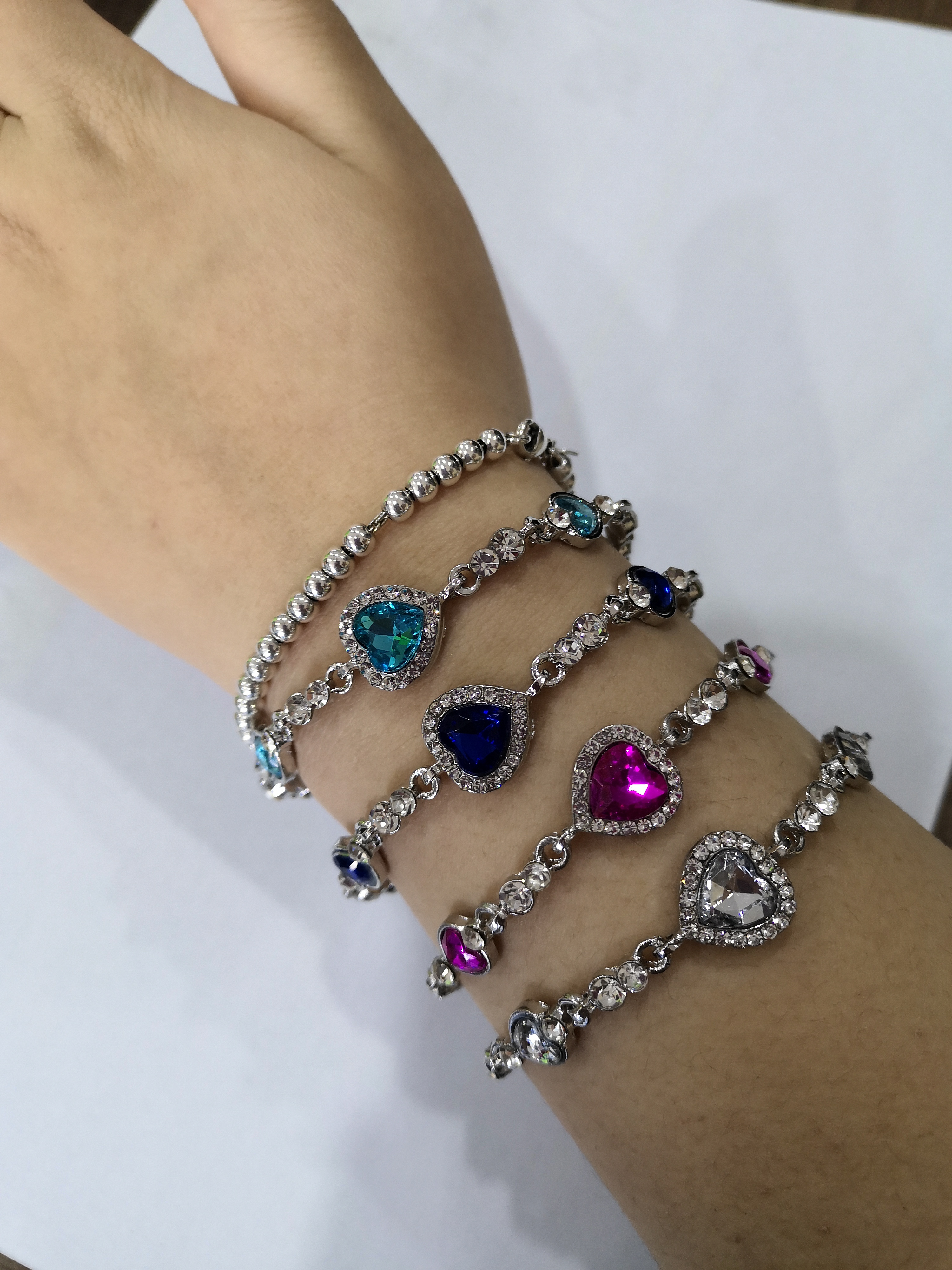 Heart Gemstone Bracelets