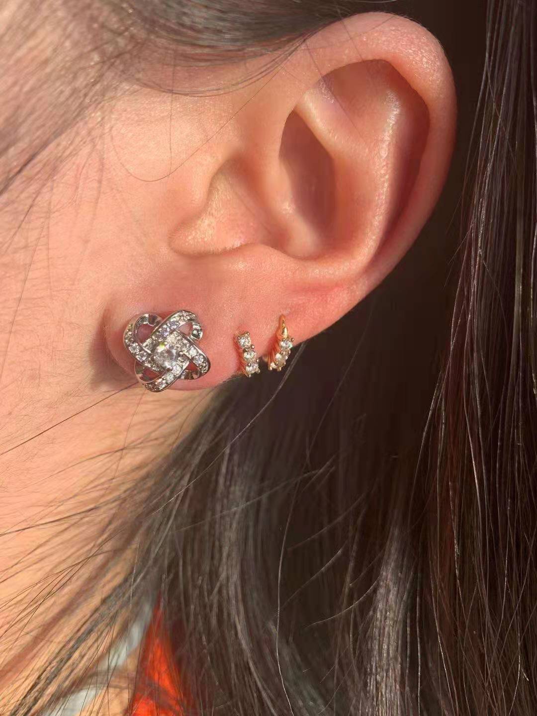 Sterling Silver Knot Earrings