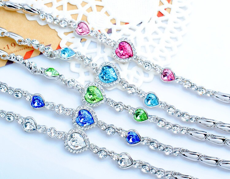 Heart Gemstone Bracelets