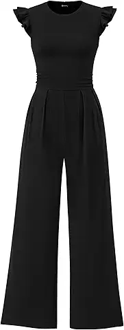 Elegant Black Wide Leg Jumpsuit