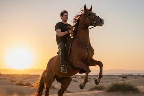 Horse Riding Safari Desert-Sea