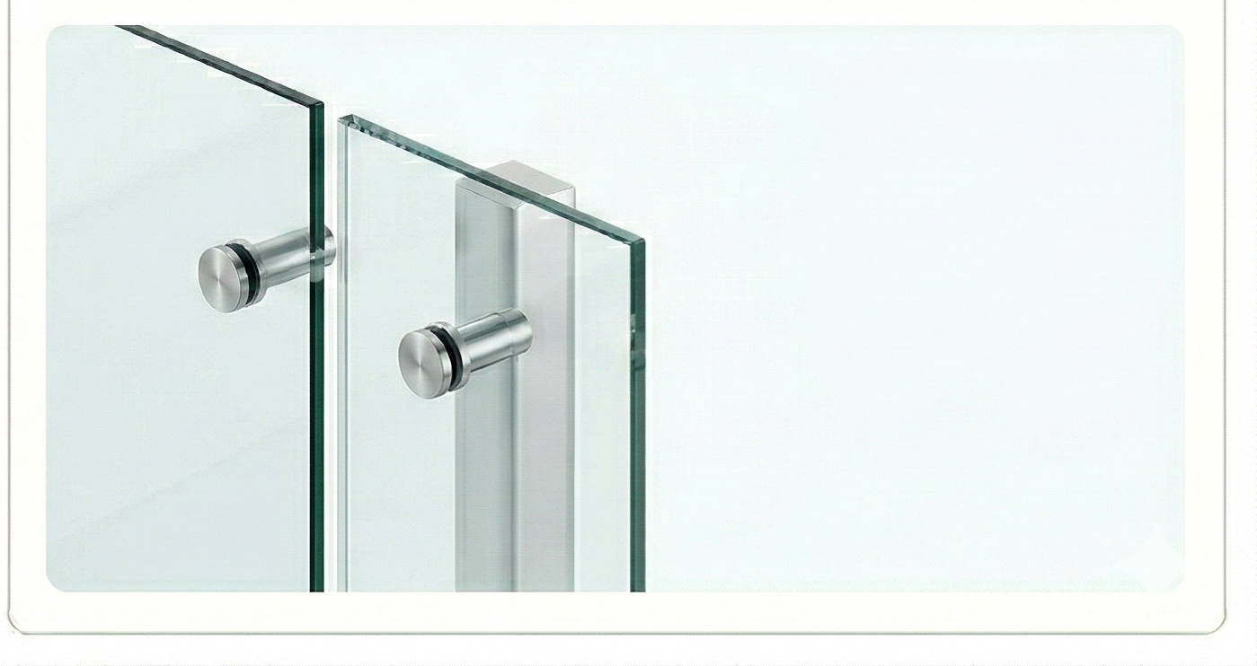 فاصل زجاجي بمثبتات معدنية