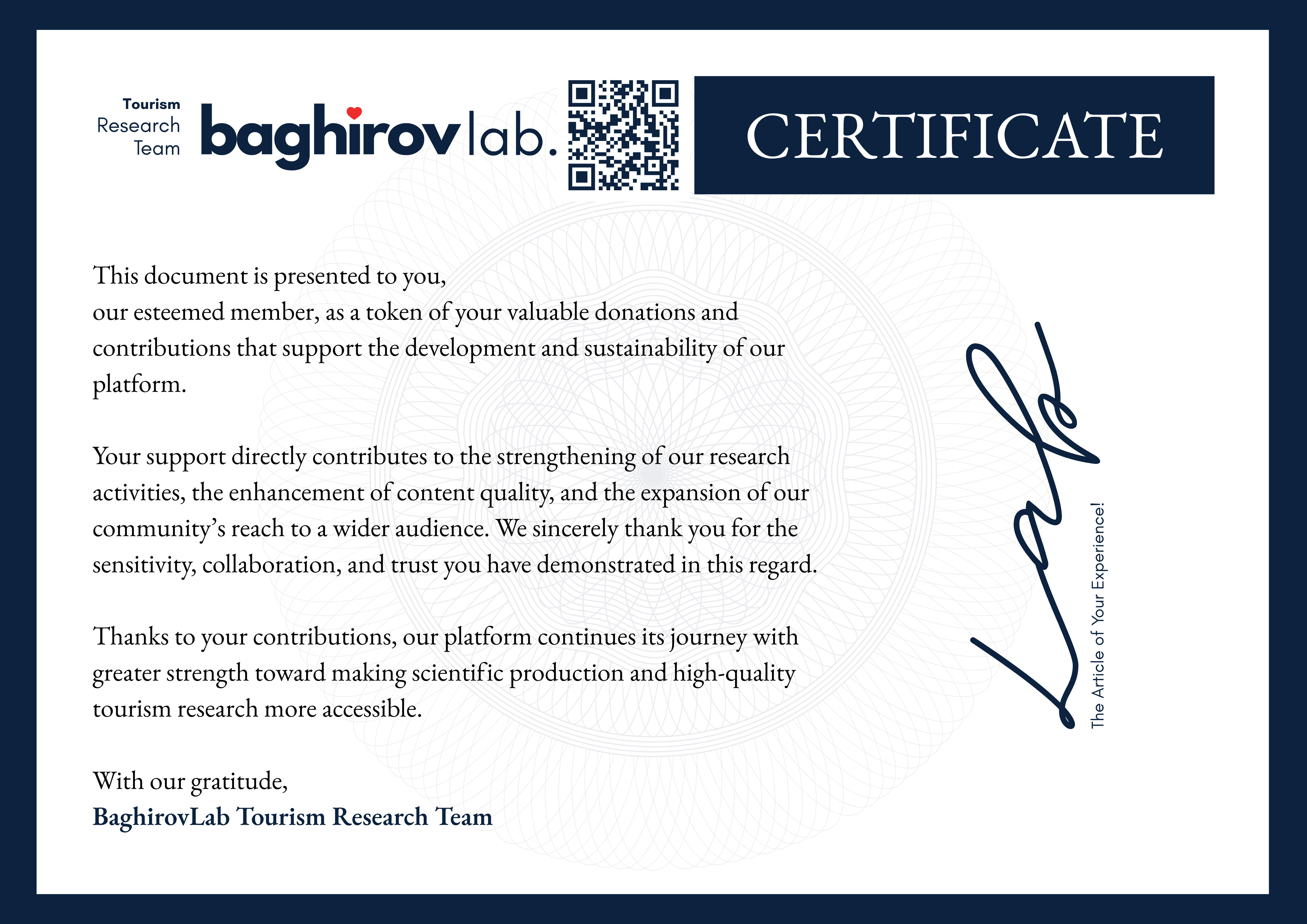 BaghirovLab Certificate