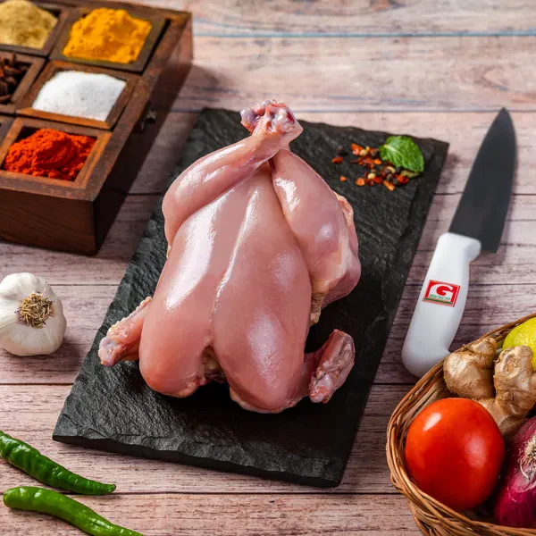 Chicken Whole Without Skin 1KG