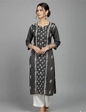 Grey Printed Kurti