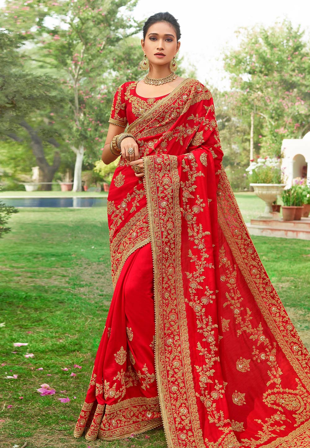 Red Bridal Saree